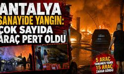 Antalya sanayide yangın: Çok sayıda araç pert oldu