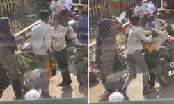 Kocasına sarkıntılık yapan kadını tencere kapağı ile dövdü