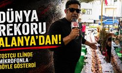 Alanya'da 27 metrelik tost şovu sosyal medyada gündem oldu