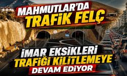 Mahmutlar'da çevre yolu bağlantı sorunu trafiği kilitledi