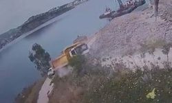 Bodrum'da denize sarkan hafriyat kamyonunda iki yaralı
