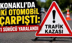 Konaklı’da iki otomobil çarpıştı: 1 sürücü yaralandı
