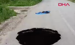 Sağanak yolu çökertti: Köy yolu trafiğe kapatıldı