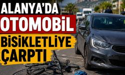 Alanya'da otomobil bisikletliye çarptı