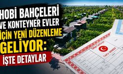 Hobi bahçeleri ve konteyner evler için yeni düzenleme geliyor: İşte detaylar