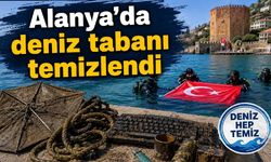 Alanya'da deniz tabanı temizlendi