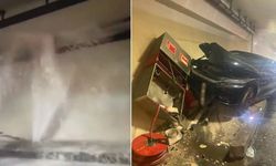 Avrasya Tüneli'nde kaza yapan araç yangın panosunu patlattı