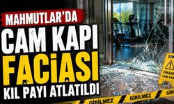 Mahmutlar'da cam kapı faciası kıl payı atlatıldı