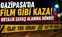 Gazipaşa'da film gibi kaza! Ortalık savaş alanına döndü!