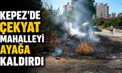 Kepez'de çekyat mahalleyi ayağa kaldırdı