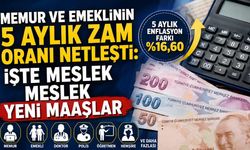 Memur ve emeklinin 5 aylık zam oranı netleşti: İşte meslek meslek yeni maaşlar