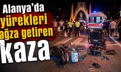 Alanya'da yürekleri ağza getiren kaza