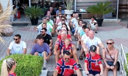 İskandinavlar Alanya'da dostluk için kürek çekti