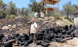 Emekli itfaiyeci alevlere tek başına direndi, evini kurtardı