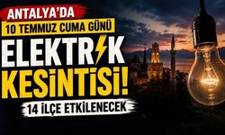Alanya'da 10 Temmuz Cuma günü planlı elektrik kesintisi