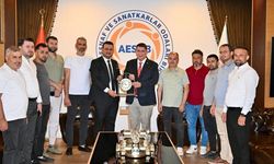 Alanya Elektrikçiler Odası'ndan AESOB'a tebrik ziyareti