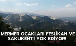 Feslikan ve Saklıkent'te mermer ocakları doğayı yok ediyor