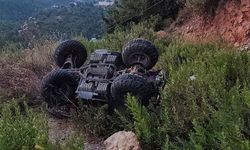 Bektaş'ta 20 metrelik uçuruma düşen ATV sürücüsü yaralandı