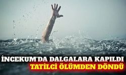 Alanya İncekum'da dalgalara kapılan tatilci kurtarıldı