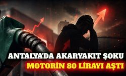 Antalya'da motorinin litre fiyatı 80 lirayı aştı