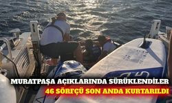 Muratpaşa'da sürüklenen 46 kürek sörfçüsü kurtarıldı