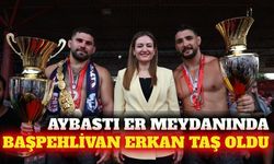 Ordu Aybastı güreşlerinde başpehlivan Antalyalı Erkan Taş