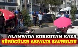 Alanya Çimen Oteli kavşağında motosiklet kazası