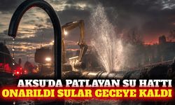 Aksu'da patlayan su hattı onarıldı, sular gece gelecek