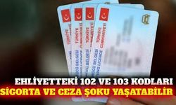 Ehliyetteki 102 ve 103 kodları ceza ve sigorta riski taşıyor