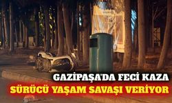 Gazipaşa'da motosiklet kazası: Sürücü ağır yaralandı