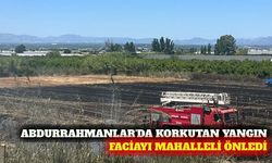 Abdurrahmanlar'da sazlık yangını büyümeden söndürüldü