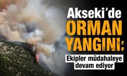 Akseki'de orman yangını: Ekipler müdahaleye devam ediyor