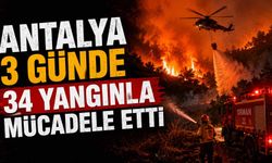 Antalya 3 günde 34 yangınla mücadele etti