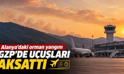 Alanya’daki orman yangını GZP’de uçuşları aksattı