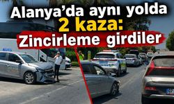 Alanya'da aynı yolda 2 kaza: Zincirleme girdiler