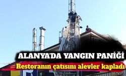 Alanya'da restoranın çatısında yangın çıktı
