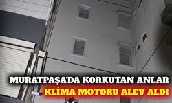 Muratpaşa'da apartman dairesinde klima yangını