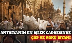 Antalya Hasan Subaşı Caddesi'nde çöp toplama tepkisi