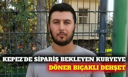 Kepez'de sipariş bekleyen kuryeye bıçaklı saldırı