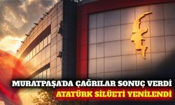 Muratpaşa'da yıpranan Atatürk silüeti yenilendi