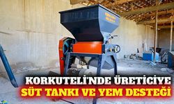 Korkuteli'nde üreticiye süt tankı ve yem makinesi desteği