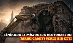 Finike'de 34 milyonluk restorasyonda tarihi cami yıkıldı