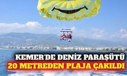 Kemer'de deniz paraşütü sahile düştü: 2 yaralı