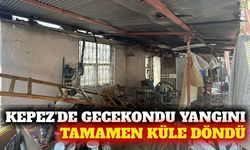 Kepez'de gecekondu yangını: Boş ev kullanılamaz hale geldi
