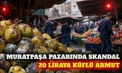 Muratpaşa'da semt pazarında küflü armutlar 20 TL'den satıldı
