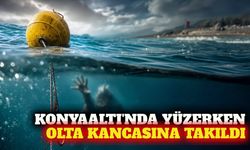 Konyaaltı'nda denize giren kişi olta iğnesine takıldı