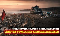 Aksu Kumköy sahilinde caretta yuvaları tahrip edildi