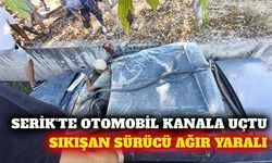 Serik'te sulama kanalına düşen sürücü ağır yaralandı