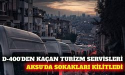 Aksu'da turizm servisleri ara sokakları kilitledi
