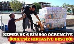 Kemer'de 6 bin 500 öğrenciye ücretsiz kırtasiye desteği